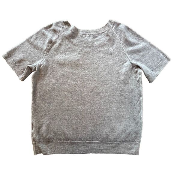 Pendleton Short Sleeve Merino Wool Sweater‎ Shirt Womens Sz XS Gray Pocket Top - Picture 2 of 8